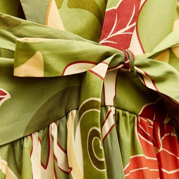 Zara Cotton Printed Midi Dress New - Picture 9 of 16